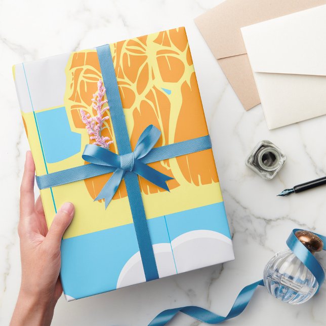 Osterinsel Moai Heads Historisches Wrapping Paper Geschenkpapier (Von Creator hochgeladen)