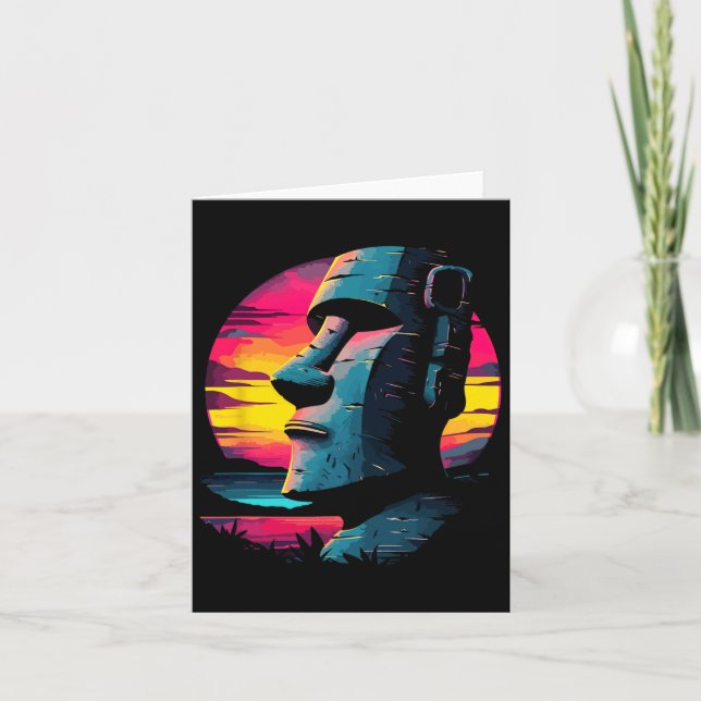 Osterinsel Moai Karte (Vorderseite)