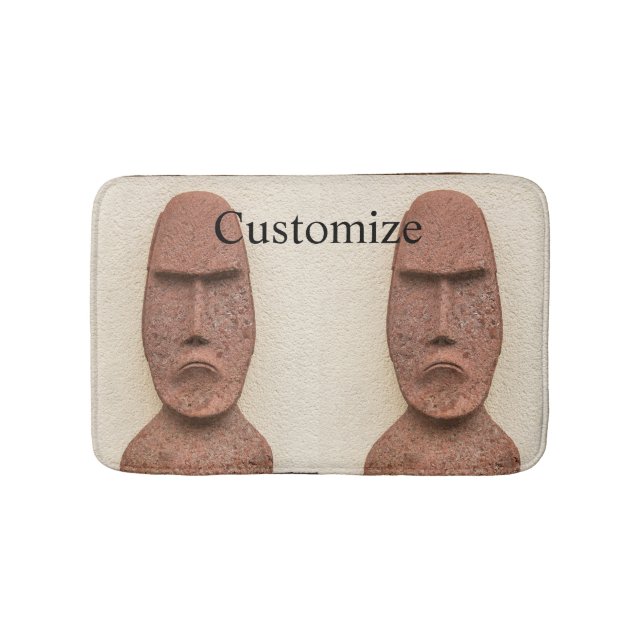 Osterinsel Moai Kopf Thunder_Cove Badematte (Vorderseite)