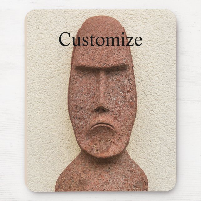 Osterinsel Moai Kopf Thunder_Cove Mousepad (Vorne)