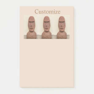 Osterinsel Moai Kopf Thunder_Cove Post-it Klebezettel