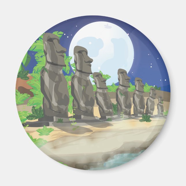 Osterinsel Moai Magnet (Vorne)