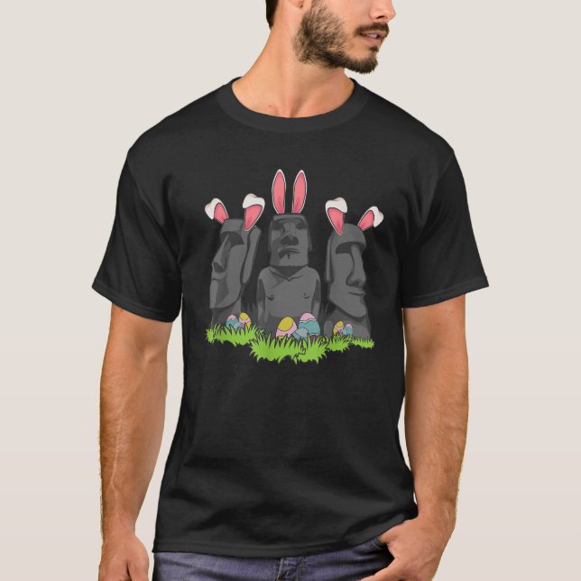Osterinsel Moai Niedliche Reisende Funny Gi T-Shirt (Vorderseite)