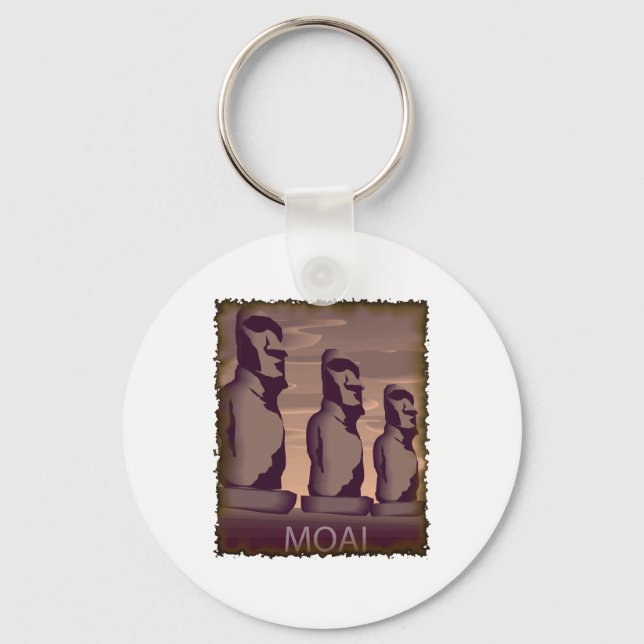 Osterinsel Moai Schlüsselanhänger (Vorderseite)