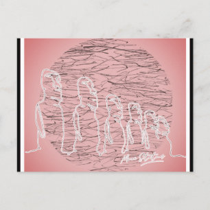 Osterinsel Moai Statue Pink Reisen Postkarte