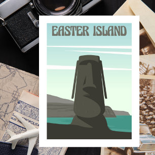 Osterinsel-Reisesouvenir Postkarte