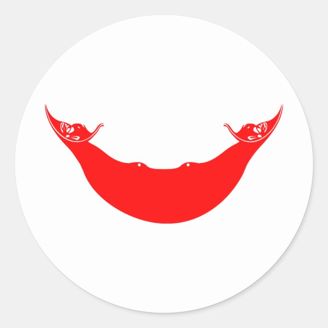 Osterinselflagge Runder Aufkleber (Vorderseite)