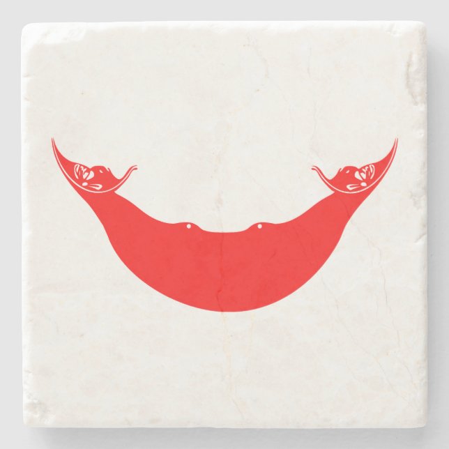 Osterinselflagge Steinuntersetzer (Vorderseite)