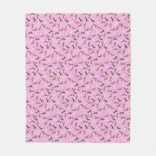 Osterische Dackel (rosa) Fleecedecke