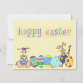 Osterjunge Hoppy und Bunnies gemalte Eier Feiertagskarte