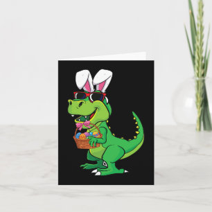 Osterjunge T-rex Spaß Bunny Dinosaurier Eier Baske Karte