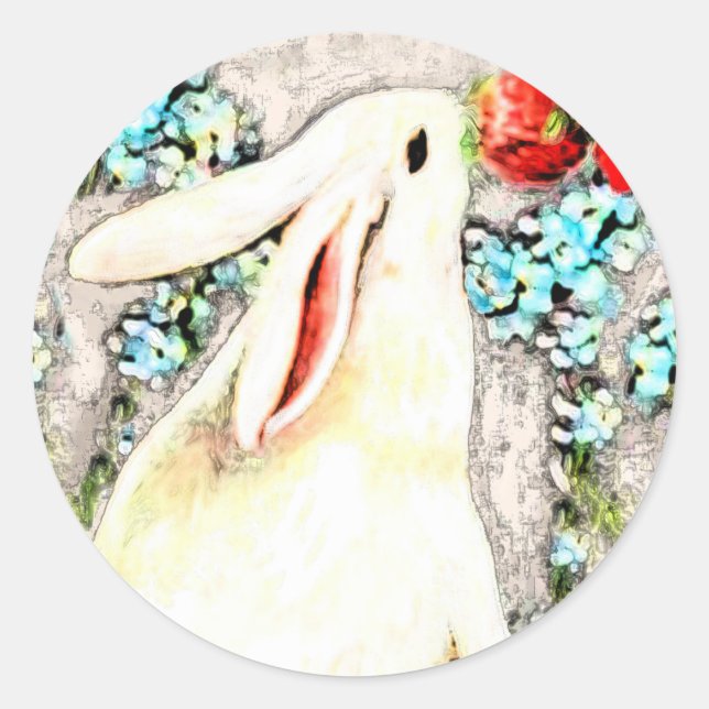 Osterkaninchen Bunny Hare Stickers (Vorderseite)