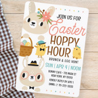 Osterkaninchen Hoppy Hour Moderne Brunch Egg Hunt