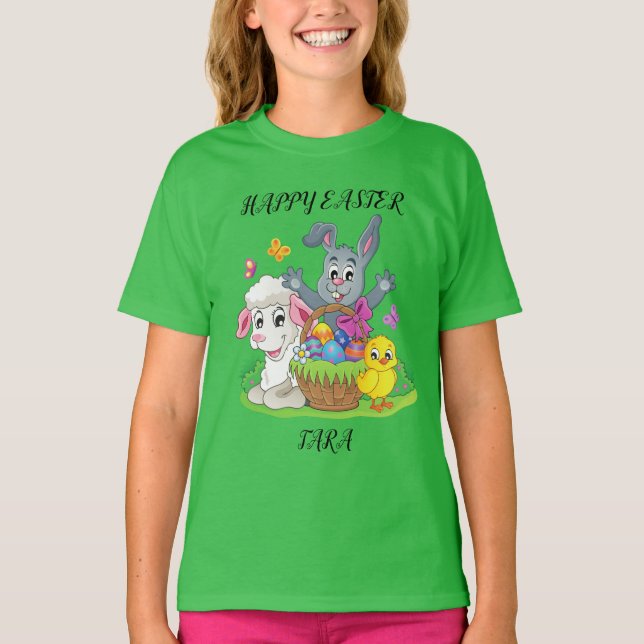 Osterkaninchen, Lammpuzzle & Küken Puzzle Girl's T T-Shirt (Vorderseite)