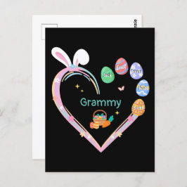 Osterkaninchen Ostereier Großmutter Name Postkarte