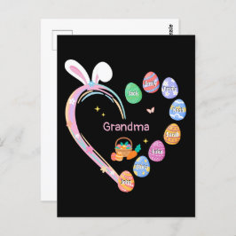 Osterkaninchen Ostereier Großmutter Name Postkarte