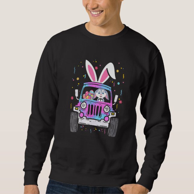 Osterkaninchen Reitmonster Truck Funny Boys Girl Sweatshirt (Vorderseite)