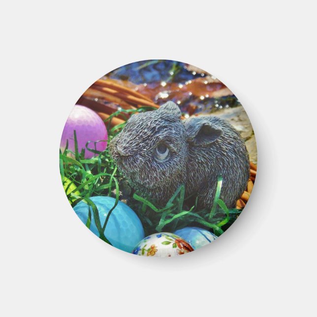 Osterkaninchen und Golfbasket Magnet (Vorne)