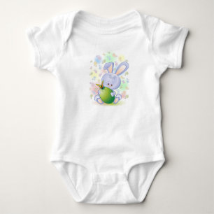 Osterkanincheneier und Blume Babykleidung Baby Strampler