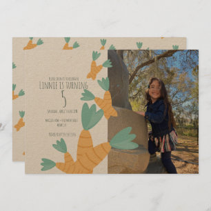 Osterkarrot Bunch Geburtstag Foto Kraft Einladung