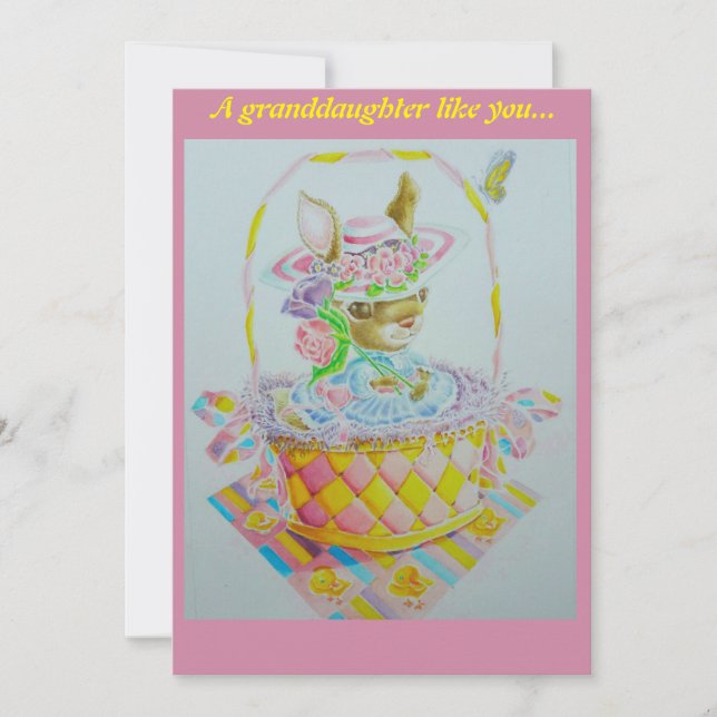 Osterkarte der Großtochter Dankeskarte (Vorderseite)