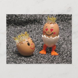 Osterkarte des kurzen Mannes und des großen Mannes Feiertagspostkarte