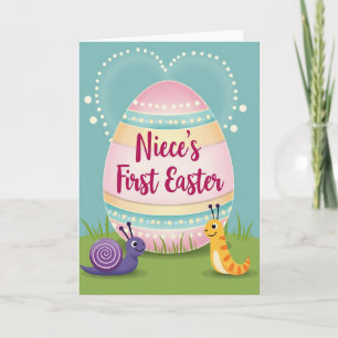 Osterkarte für die erste Osterfeier der Nichte Karte
