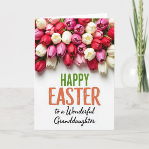 Osterkarte für Enkelin mit Tulpenmotiv Karte