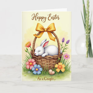 Osterkarte für Paare mit Osterhasen Karte