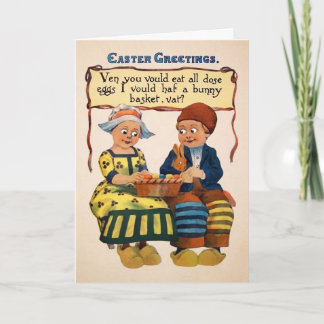 Osterkarte für Vintage Odd Kids Feiertagskarte