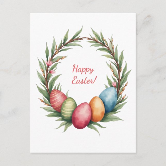 Osterkarte in sanften Pastellfarben Postkarte (Vorderseite)