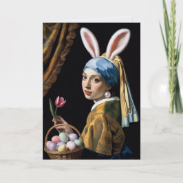 Osterkarte 'Mädchen mit Perlenohrring' Vermeer Kun Karte