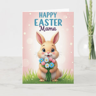 Osterkarte mit Blumen für Mama Karte