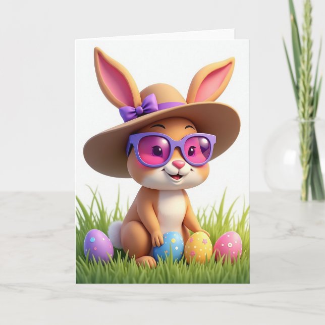 Osterkarte mit Hasenfreund Karte (Vorderseite)