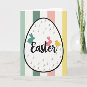 Osterkarte mit Punkten im Frühlingsstil Karte