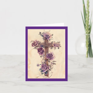 Osterkarte mit Rosenkreuz Feiertagskarte