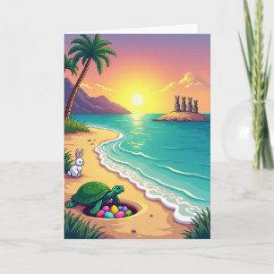 Osterkarte Strand Sonnenaufgang Überraschung Karte