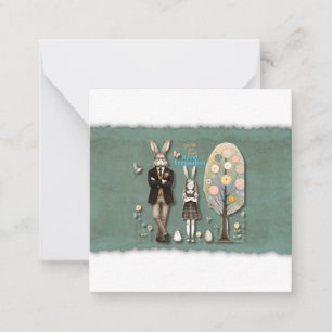 Osterkarte - Weltbeherrschung, Ein Ei nach dem and Mitteilungskarte