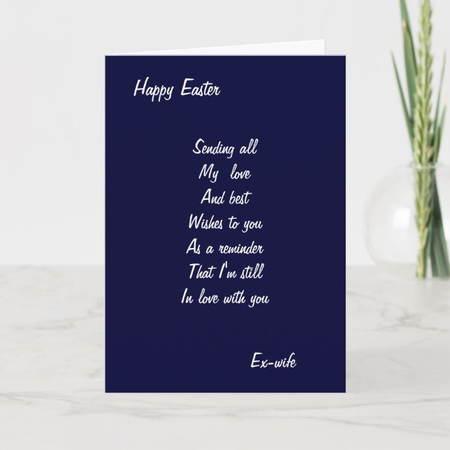 Osterkarten der Ex-Ehefrau Feiertagskarte (Vorderseite)