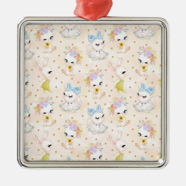 Osterkarten Ornament Aus Metall (Vorne)