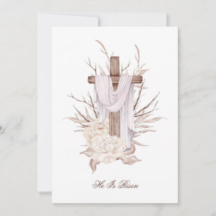 Osterkartenkreuz ist er Risen Dankeskarte