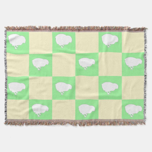 Osterkarton-Muster mit Motiv für Weißkick Decke (Vorderseite)