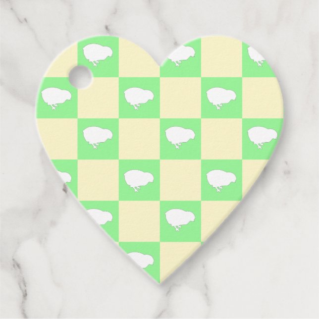 Osterkarton-Muster mit Motiv für Weißkick Geschenkanhänger (Vorderseite)