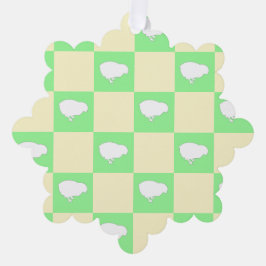 Osterkarton-Muster mit Motiv für Weißkick Ornament Karte