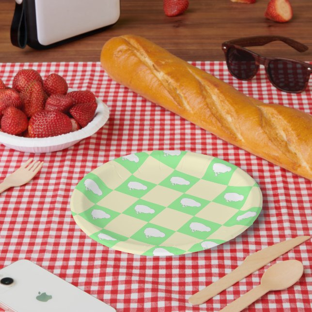 Osterkarton-Muster mit Motiv für Weißkick Pappteller (Picknick)