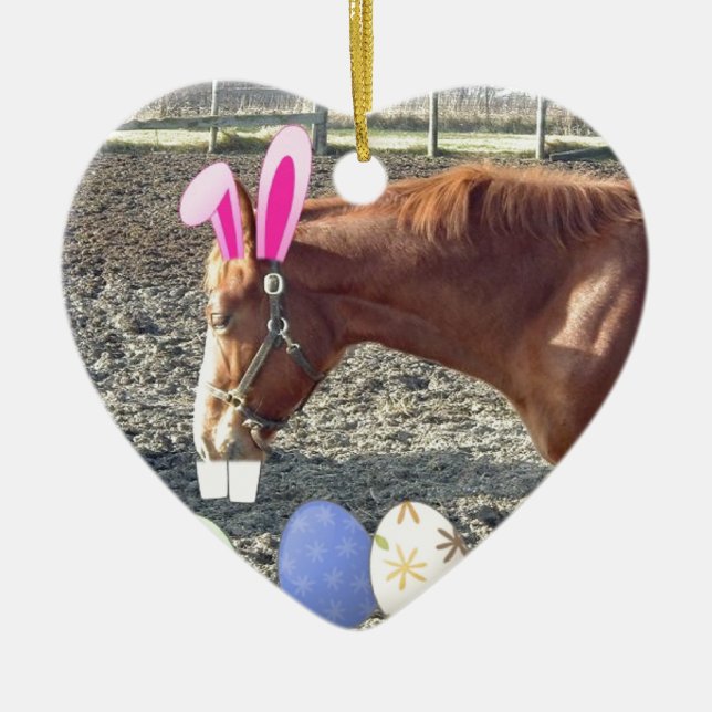 Osterkastanienpferd Keramikornament (Vorne)