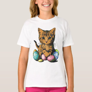 Osterkätzchen Calico oder Tabby Orange Kitty T-Shirt