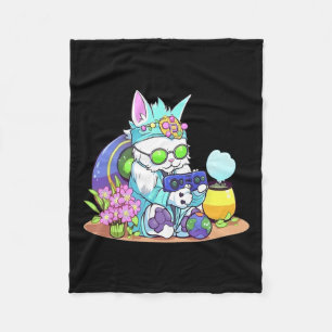 Osterkatze Bunny Funny Gamer Video Game Boys Girls Fleecedecke