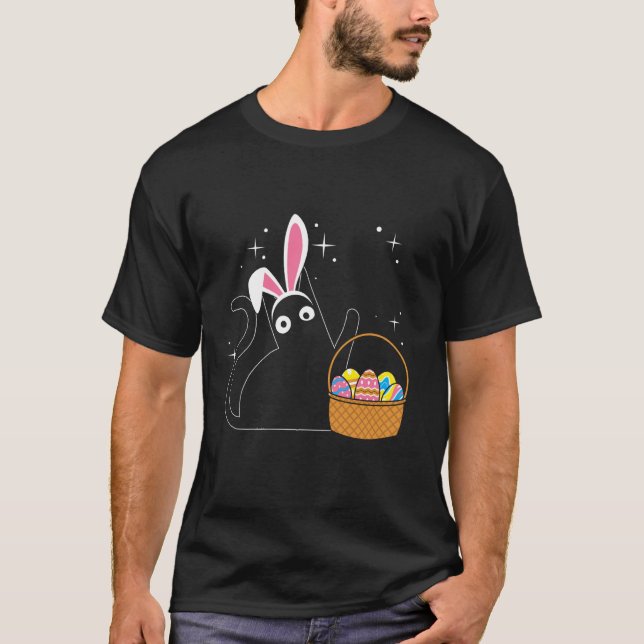 Osterkatze Hasenohren T-Shirt (Vorderseite)