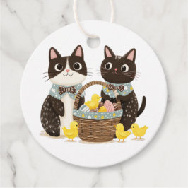 Osterkatzen Osterkörbe Kindermädchen Geschenkanhänger